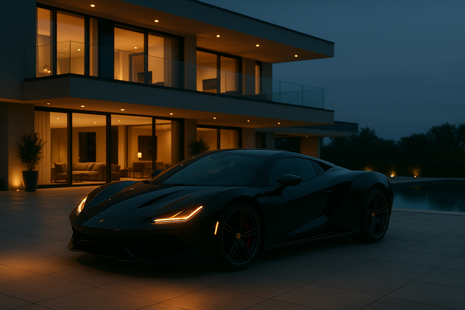 rear view of super car